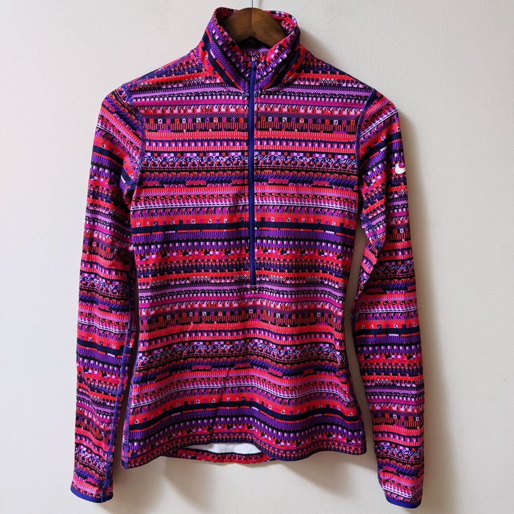 Nike Pro Dri-Fit Patterned Half Zip Jacket
